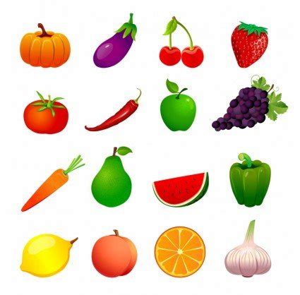 Free Fruit and Vegetable Vector Shapes | Creative Beacon