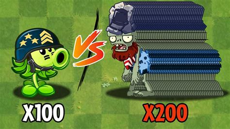 Pvz 2 Challenge 100 Plants Max Level Vs 200 Jurassic Buckethead Zombies Who Will Win Youtube