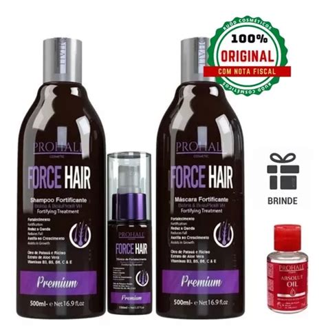 Kit Force Hair Prohall Shampoo Mascara E Tonico Crescimento