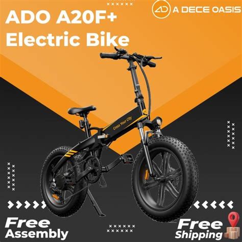 Jual ADO A20F Ebike 20 Inch Fat Tire Folding Electric Bike Shopee