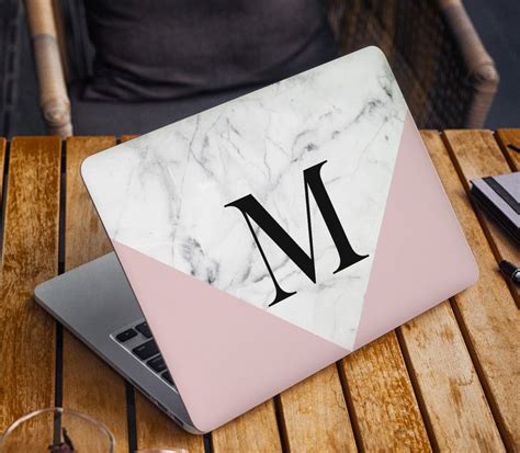 Marble Laptop Skin Sticker Name Notebook Vinyl Decal Dell Hp Etsy Uk