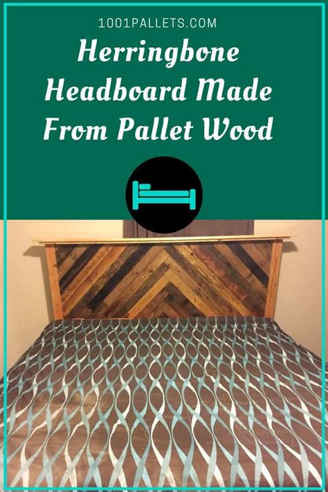 Diy Pallet Wood Herringbone Headboard Pallets