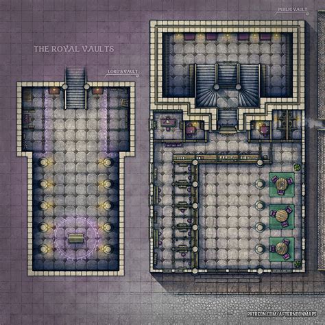 The Bank Heist (Bank Vault Battle Map) - 30x30 : r/Roll20