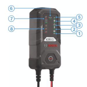 Bosch C30 Car Battery Charger 3 8 Amps With Trickle Function For 6V