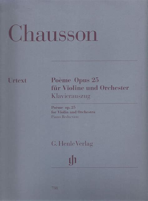 Poeme Opus Fur Violine Und Orchester Klavierauszug Poeme Op