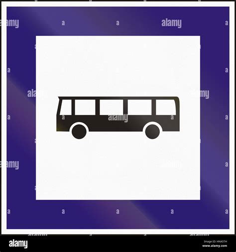 Road Sign Used In Hungary Bus Stop Stock Photo Alamy