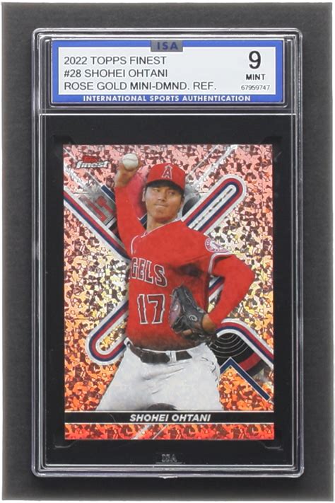 Shohei Ohtani 2022 Finest Rose Gold Mini Diamond Refractors 28 24 50