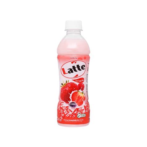 Lốc 4 Chai Thức Uống Thiên Nhiên Pha Sữa Latte Dâu Hỗn Hợp 345ml