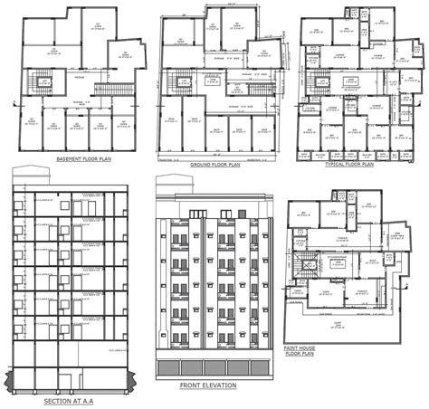 10ft X 20ft Godown Design On Basement Floor Of High Rise Apartment Detailed Plan Section And