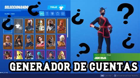 Generador De Cuentas De Fortnite Skins Gratis V Youtube