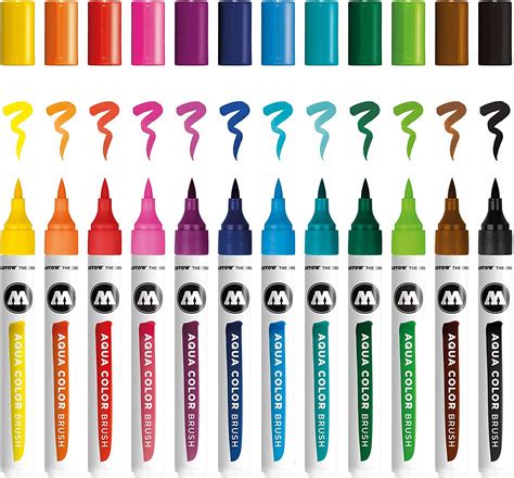 Маркер-кисть на водной основе Molotow Aqua Color Brush, все цвета ...