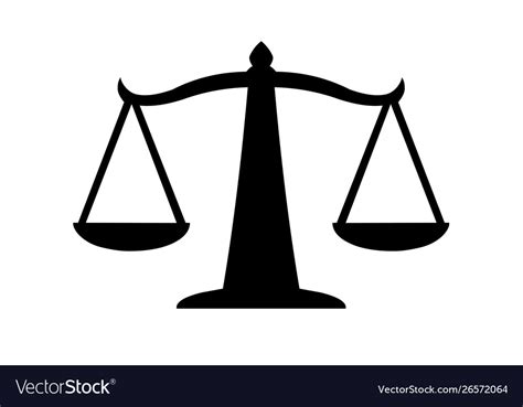 Justice Scales Icon Law Balance Symbol Royalty Free Vector