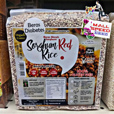 Jual Sorghum Diabetic Red Rice 1kg Beras Merah Diabetes Sorgum Shopee