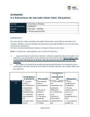 M6 ESTRUCTURAS DE MERCADO TAREA 6 1 Docx ECON2000 6 1 Estructuras De