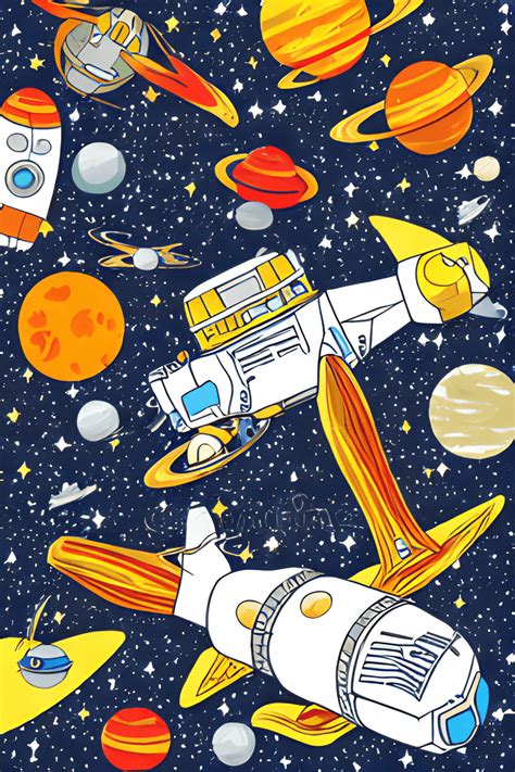 Astronomy Rockets Space Ships Illustration Creative Fabrica