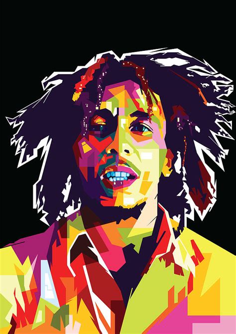 Bob Marley Pop Art Digital Art By Amex Design Pixels