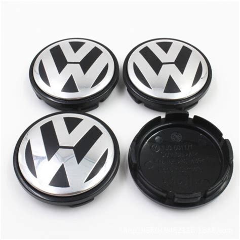 Set of 4 Wheel Center Caps Hub Hubcaps VW Golf Beetle Passat Tiguan 6N0 ...