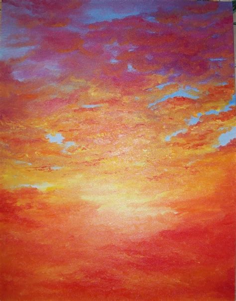 "Angelic Sky" painting in oil I did after a dream I had of this kind of ...