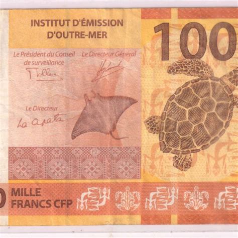 French Pacific Territories Francs Used Currency Note