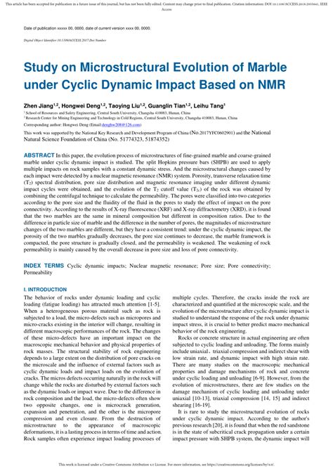 Pdf Study On Microstructural Evolution Of Marble Under Cyclic Dynamic