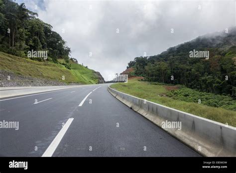 Modern Motorway Between Bata And Mongomo And The New City Of Oyala In