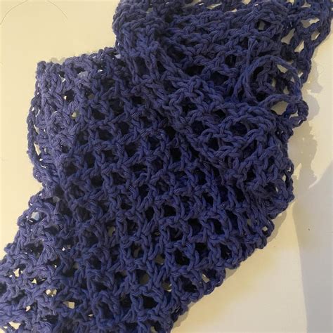 Handmade Crochet Bikini Cover Up In Dark Blue Depop