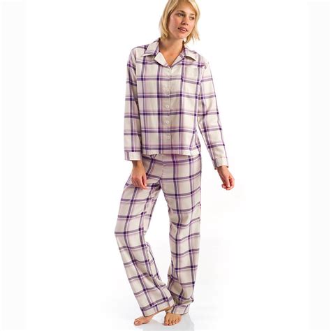 Womens Brushed Cotton Pyjamas By Pj Pan