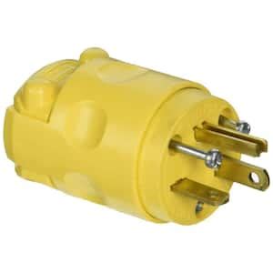 Leviton Volt Wetguard Straight Blade Grounding Plug Yellow