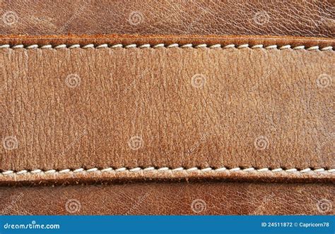 Leather With Stitching Stock Photography - Image: 24511872