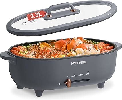 Amazon Hytric L Hot Pot Electric For Cooking Oz Electric Pot With Nonstick Coating