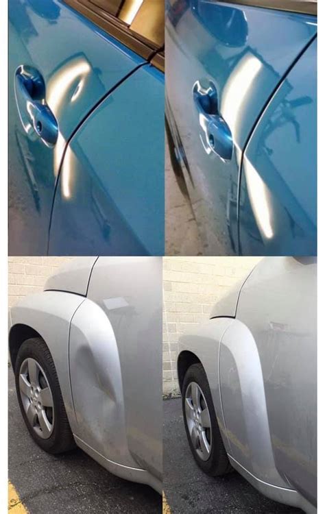 Car Dents and Dings Before & After - Total Collision & PDR Repair Shop