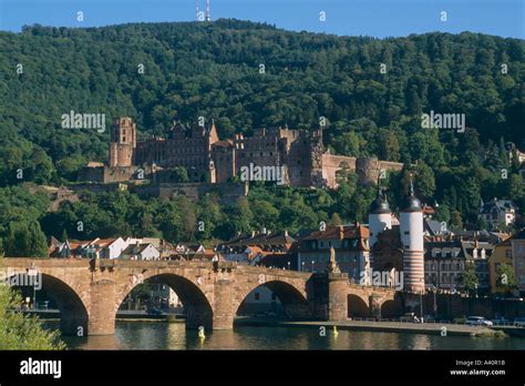 Germany Heidelberg Old Bridge skyline Stock Photo - Alamy