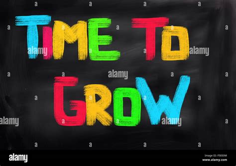 Time To Grow Concept Stock Photo - Alamy