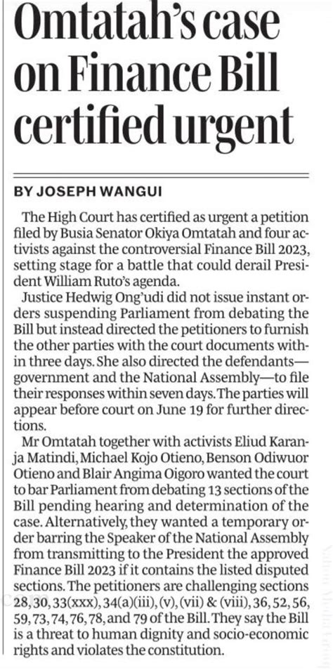 Dennis Itumbi On Twitter Senator Okiya Omtatah Essentially Lost His