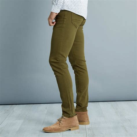 Pantalon Slim 5 Poches Coton Stretch Homme Kaki Kiabi 25 00