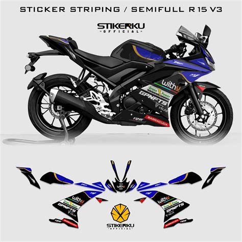 Sticker Striping Livery Withu Yamaha R V Semifull Stock Decals R V