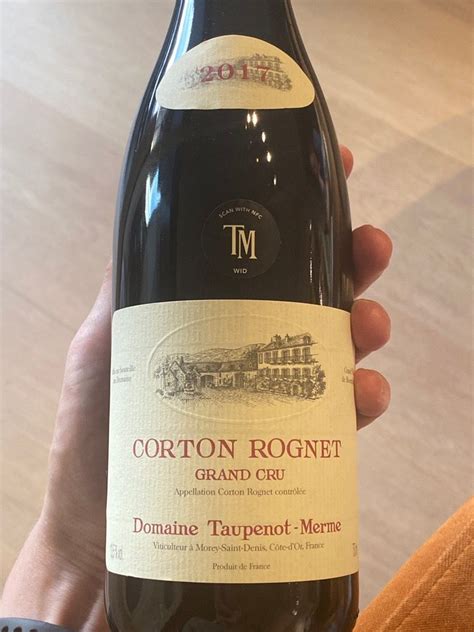 2017 Domaine Taupenot Merme Corton Rognet France Burgundy Côte de