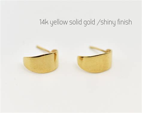 14k SOLID GOLD Earrings Gold Earrings 14k Gold Earrings - Etsy