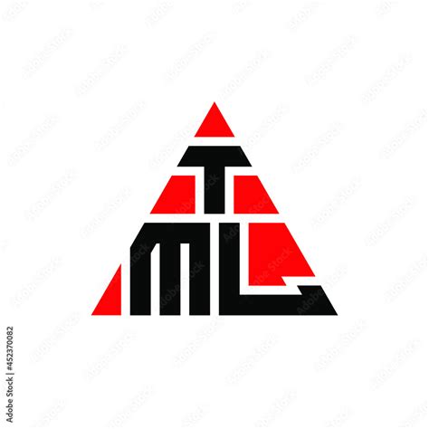 TML triangle letter logo design with triangle shape. TML triangle logo design monogram. TML ...