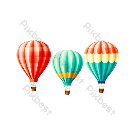 Colorful Hot Air Balloons Illustration Png Images Psd Free Download