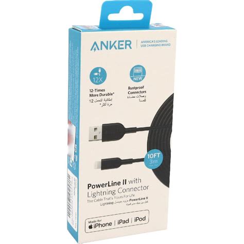 Anker Powerline Ii Lightning To Usb Standard Cable Ft M