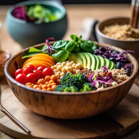 Premium Photo Colorful Vegan Buddha Bowl