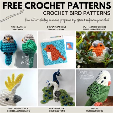 Free Crochet Bird Patterns Amigurumi Finger Puppets More