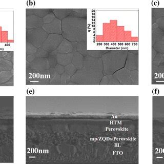 Ac Top View Fesem Images Of Perovskite Crystals Grown On The Pristine