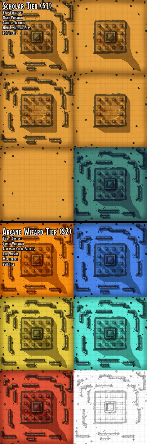 Desert Obelisk Battle Map 30x30 Rdndmaps