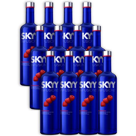 Skyy Vodka Raspberry X12u 750ml Borrachines