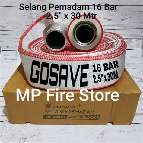 Jual 2 5 Inch X 30 Mtr Selang Pemadam Kanvas Fire Hose GOSAVE 16 BAR