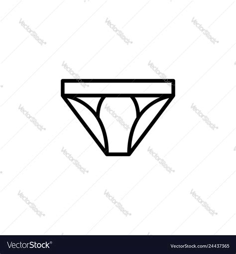 Men Underwear Icon With Line Style Fashion Vector Image