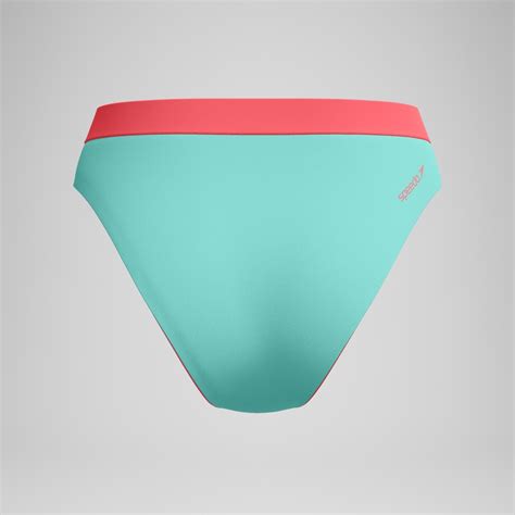 Women S Flu Nte Colourblock Hi Waist Bikini Bottom Lilac Green Speedo Uk