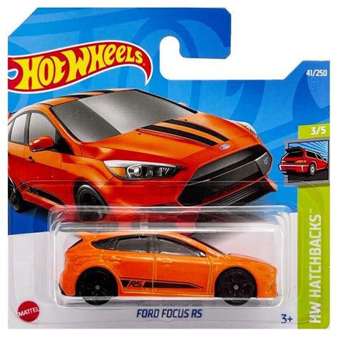 Базовая машинка Hot Wheels FORD FOCUS RS оранжевая Хот Вилс Mattel